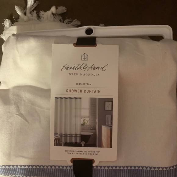 Hearth and hand cloth shower curtain